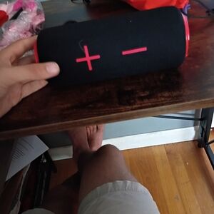 Black and Red Portable Speaker